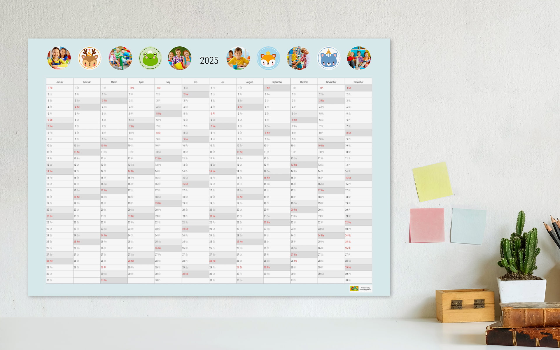 Ročný plánovací fotokalendár od HappyFoto